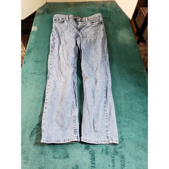 Calvin Klein Jeans Size 6 Womens Blue Stretch Pants Denim Mid Rise Ankle - Picture 1 of 13